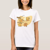 Herfst Maple Bladeren Met Branches En Zonsondergan T-shirt (Voorkant)