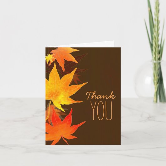 Herfst Maple bruiloft viering dank u kaart (Voorkant)