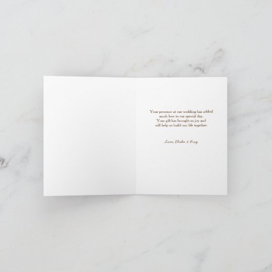 Herfst Maple bruiloft viering dank u kaart (Binnen)