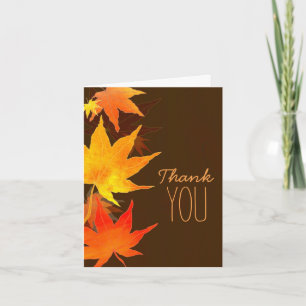 Herfst Maple bruiloft viering dank u kaart