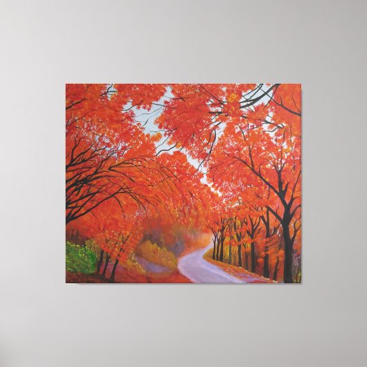 Herfst Maple Daejeon Korea Canvas Afdruk (Voorkant)
