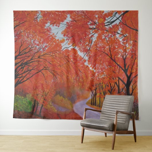 Herfst Maple Daejeon Korea Trouwachtergrond Wandkleed (In Situ (horizontaal))