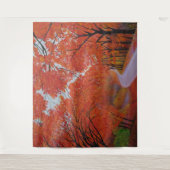 Herfst Maple Daejeon Korea Trouwachtergrond Wandkleed (Voorkant)