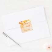 Herfst Maple Elegance Vrijgezellenfeest Vierkante Sticker (Envelop)