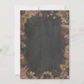 Herfst Maple Gold Turkey Thanksgiving Dinner Party Kaart (Achterkant)