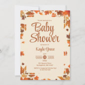 Herfst Maple laat Baby shower uitnodiging (Voorkant)