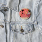Herfst Maple laat coördinerende items over Ronde Button 5,7 Cm (In situ)