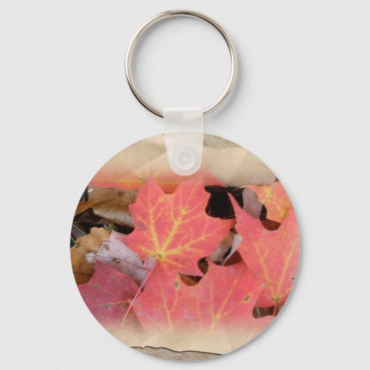 Herfst Maple laat coördinerende items over Sleutelhanger (Voorkant)