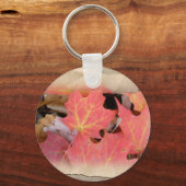 Herfst Maple laat coördinerende items over Sleutelhanger (Voorkant)
