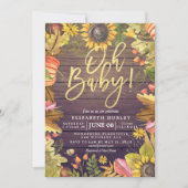 Herfst Maple laat Kaarten van pompoenen Baby showe (Voorkant)