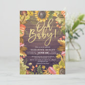 Herfst Maple laat Kaarten van pompoenen Baby showe (Staand voorkant)