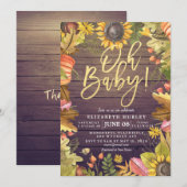 Herfst Maple laat Kaarten van pompoenen Baby showe (Voorkant / Achterkant)