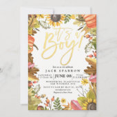 Herfst Maple laat Kaarten van pompoenen Baby showe (Voorkant)