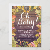 Herfst Maple laat Kaarten van pompoenen Baby showe (Voorkant)