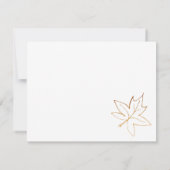 Herfst Maple laat nieuwe adresaankondiging achter Aankondiging (Achterkant)