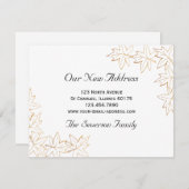 Herfst Maple laat nieuwe adresaankondiging achter Aankondiging (Voorkant / Achterkant)