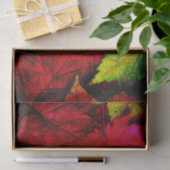 Herfst Maple laat rode gele zwarte kunst Tissuepapier (Geschenk)