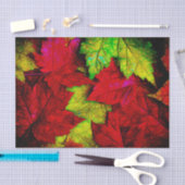 Herfst Maple laat rode gele zwarte kunst Tissuepapier (Craft)