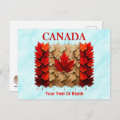 Herfst Maple Leaf Canadese vlag Briefkaart (Voorkant / Achterkant)