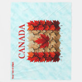 Herfst Maple Leaf Canadese vlag Fleece Deken (Voorkant)