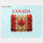 Herfst Maple Leaf Canadese vlag Fleece Deken (Voorkant (Horizontaal))