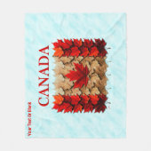 Herfst Maple Leaf Canadese vlag Fleece Deken (Voorkant)