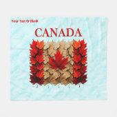 Herfst Maple Leaf Canadese vlag Fleece Deken (Voorkant (Horizontaal))