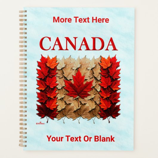 Herfst Maple Leaf Canadese vlag Planner (Voorkant)