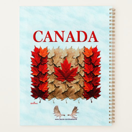 Herfst Maple Leaf Canadese vlag Planner (Achterkant)