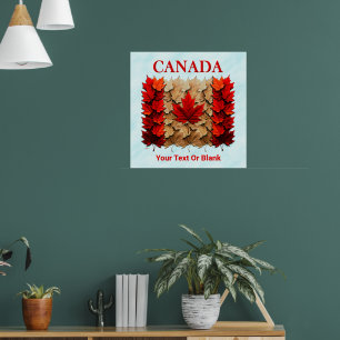 Herfst Maple Leaf Canadese vlag Poster