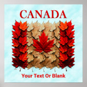Herfst Maple Leaf Canadese vlag Poster (Voorkant)