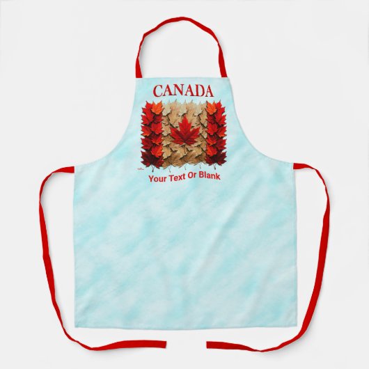 Herfst Maple Leaf Canadese vlag Schort (Voorkant)