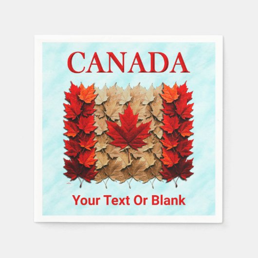 Herfst Maple Leaf Canadese vlag Servet (Voorkant)