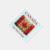 Herfst Maple Leaf Canadese vlag Servet (Hoek)
