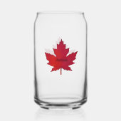 Herfst Maple Leaf Print Can Glass Blikvorm Glas (Achterkant)