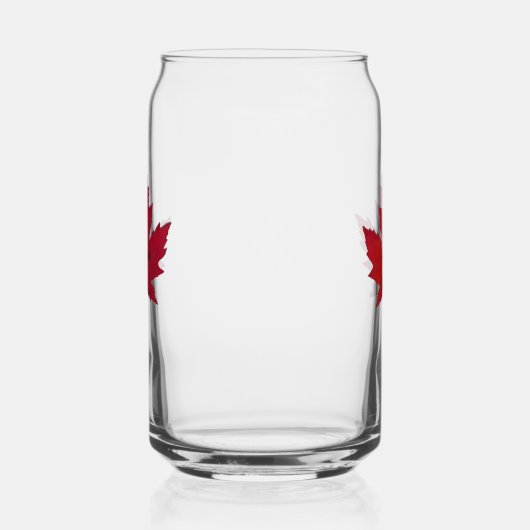 Herfst Maple Leaf Print Can Glass Blikvorm Glas (Links)