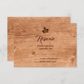 Herfst Maple Leaf RSVP op eikenhout (Voorkant / Achterkant)