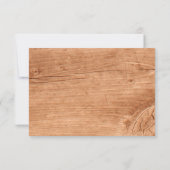 Herfst Maple Leaf RSVP op eikenhout Kaartje (Achterkant)