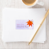 Herfst Maple Leaf Simple Wedding Address Etiket (Insitu)