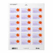 Herfst Maple Leaf Simple Wedding Address Etiket (Full Sheet)