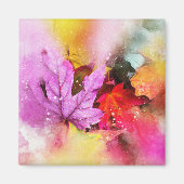 Herfst maple leaf waterverf herfst pastel magneet (Voorkant)