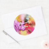 Herfst maple leaf waterverf herfst pastel ronde sticker (Envelop)