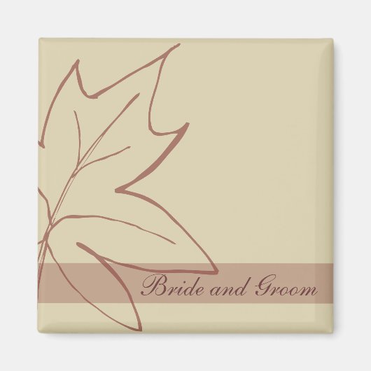 Herfst Maple Leaf Wedding Magneet (Voorkant)