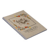 Herfst Maple Leafs Lijst geeft Bedankt tekstontwer Notitieboek (Rechterzijde)