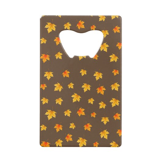 Herfst Maple Leaves Creditkaart Flessenopener (Voorkant)