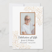 Herfst Maple Leaves Edge Viering van het leven Kaart (Voorkant)