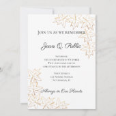 Herfst Maple Leaves Edge Viering van het leven Kaart (Achterkant)