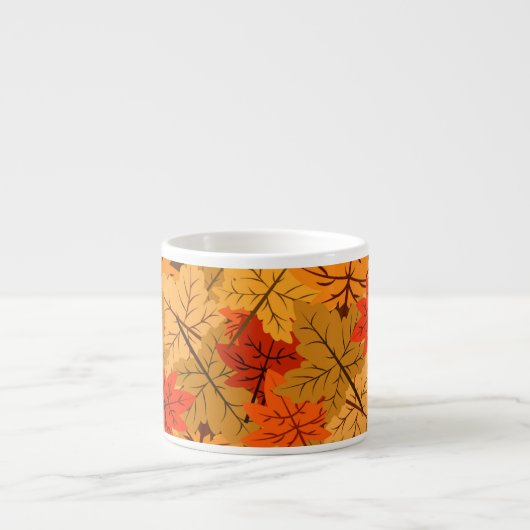 Herfst Maple Leaves Espresso Kop (Voorkant)