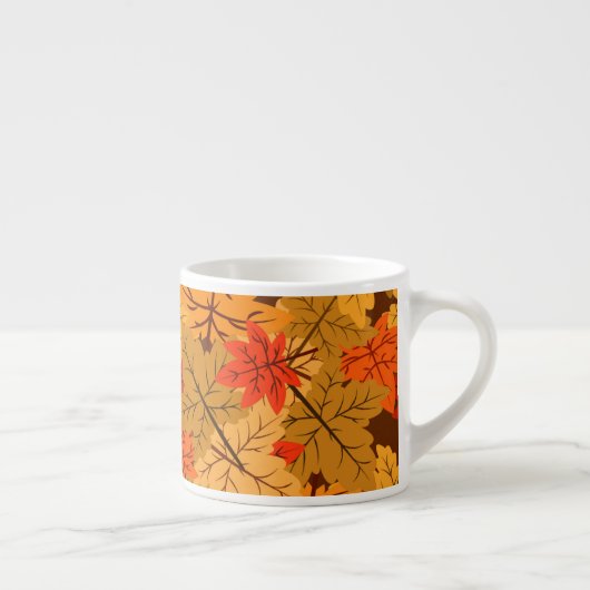 Herfst Maple Leaves Espresso Kop (Rechts)