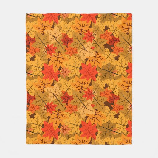 Herfst Maple Leaves Fleece Deken (Voorkant)